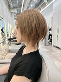 No Styling でも可愛いショートウルフ ハイライト ウルフ