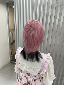 シェア 天王寺(share) ピンク×ブラック×エンドカラー【野崎】