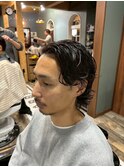 MEN’S HAIR/サーフカール/刈り上げセンターパート/柏