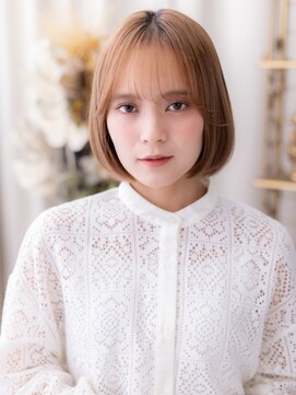 カバーヘア ブリス 北浦和(COVER HAIR bliss) シースルーバング/ダブルカラー/丸みボブ/内巻きボブ/透明感g