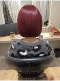 レッドｘショートボブ