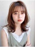サイドバングくびれヘア愛されモテ髪ダークブルー#250g0426
