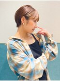 ハンサムショート/丸みショートボブ/20代30代40代50代/顔周り