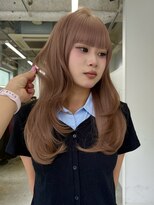 ロイオブジゼル(roi of GiseL)&nbsp;レイヤーカットミルクティーベージュロングヘアブラウンカラー