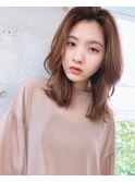人気クアンクヘアひし形シルエットオレンジブラウン【riko立野】