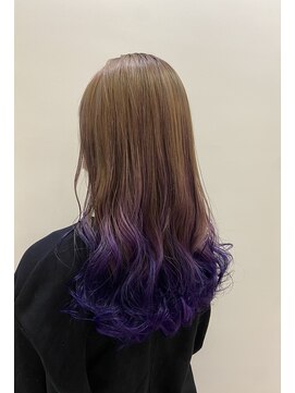 シャンティ 平岸店(Shanti) ○グラデーション_ビビットバイオレット_派手髪　菅野裕太○