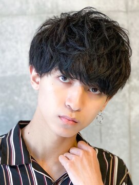 エルマーク(L-MARK) メンズマッシュツーブロック韓国カットメンズサロンスパイラル