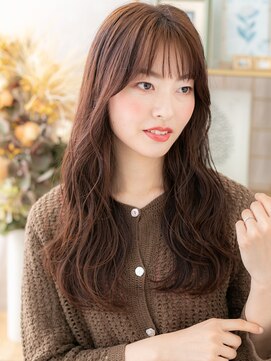 カバーヘア ブリス 川口(COVER HAIR bliss) ミルクティーブラウンくせ毛風エアウェーブパーマヨシンモリa