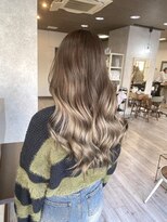 ミニム ヘアー(minim hair) 【minim×日比】グラデーションカラー　ミルクティグレージュ