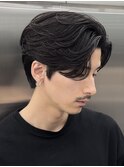 センターパートカルマヘアニュアンスパーマ韓国シャドウパーマ