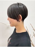 20代30代40代前下がり耳掛けショート刈り上げ丸みショート◎
