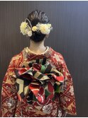 成人式ヘア 振袖ヘア 卒業式ヘア 袴ヘア 水引金箔