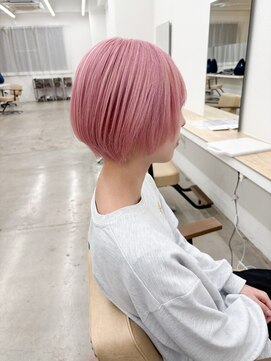 ニュート(Neut ) ペールピンクショートボブ/ハイトーンカラー/ケアブリーチ名古屋