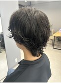 ミディアムパーマウルフカットツイスパスパイラルパーマ【大和】