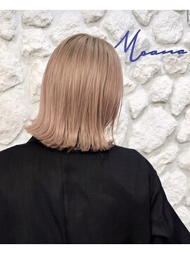 モアナ ルア バイ ヘッドライト 平塚店(Moana Lua by HEADLIGHT) #成人式カラー#ミニボブ#ミルクティー