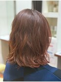 大人可愛い無造作くびれ外ハネこなれミディ