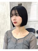 韓国レイヤー/韓国風/ボブ/髪質改善/黒髪/ブリーチなし〔池袋〕