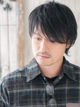 メンズヘア ビーセカンド 草加店(MENS HAIR B-2) 30代40代アッシュブラック束感メンズショートZ草加