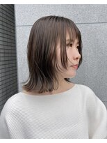 マッシュ アドベ 八戸ノ里(MASHU ADOBE)&nbsp;【艶カラー】アッシュベージュ☆顔まわりレイヤーボブ