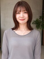 ハレ(hale) くびれヘア 韓国ヘア ミディアム ショコラベージュ 20代 30代