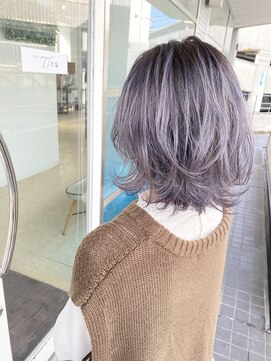 ティナ(Tina) バレイヤージュ×パープルアッシュ