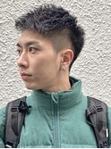 ツイストパーマくせ毛風パーマ七三オールバックマッシュウルフr