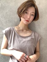 大人可愛い小顔ひし形クビレ丸み/20代/30代/40代/ショート/ボブ