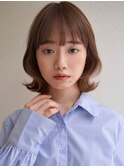 【buZon ブゾン】くびれボブ☆前髪ウェットヘアオリーブベージュ