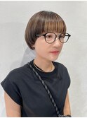 マッシュショート/ハイライトカラー髪質改善カラー