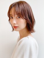 前髪 ネビージュ ボブルフ 黒髪 ワンレン 小顔 "