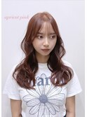 アプリコットピンク×韓国ウェーブ Zina kana