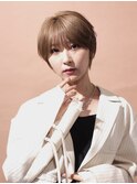 ショートヘア、ショートボブ、くびれショート、ハイトーンカラー