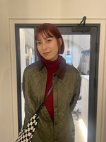 ユニコ(unico)&nbsp;暖色カラー/ワインレッドボブ