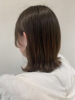 アッシュ 仙川店(Ash)&nbsp;切りっぱなしショートボブおくれ毛縮毛矯正10代20代30代40代