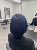 ブルーブラック高知美容院ハイトーン