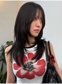 【NANA】レイヤーカット/黒髪カラー/韓国風