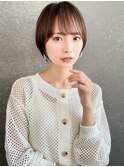 ミニウルフレイヤーカット顔周り前髪韓国ショートボブ/横浜