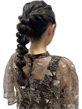 アリュア(Allure) 結婚式/パーティーセット/ポニーテール/編みおろし
