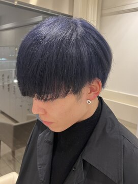 アッシュ 長津田店(Ash) マッシュ×ダブルカラー　ネイビーパープル　【篠崎】