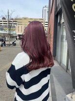 コワファースト 大分(COIFF1RST) 発色の良いピンクパープルカラー