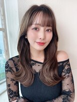 アフロート エル 錦糸町(AFLOAT L) 結んでもかわいいくびれセミロング × ミルクティーベージュ