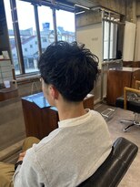 タメ(tame-)&nbsp;サーフカール/フェザーパーマ/ブルーブラック【都賀/メンズ】