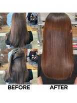 モーブ(MAUVE)&nbsp;髪質改善【美髪矯正】ビフォー・アフター