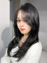 ヴェイン 渋谷(vain)&nbsp;韓国レイヤーダークアッシュハッシュカット大人バング