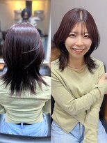 ルアナ 名古屋店(Luana) 髪質改善ストレート&カラーでつくるクビレワインレッド