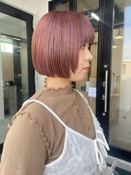 スタイルジャパン 新都心店(style JAPAN) 髪質改善カラーピンク×髪質改善 【ワンレン 顔周りレイヤー】