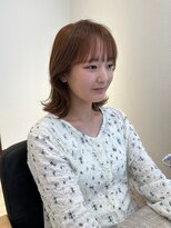 ジーナ 吉塚(Zina)&nbsp;くびれ巻き×シナモンベージュ【福田れん】吉塚美容室 髪質改善