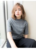 【LE】アッシュグレージュボブ/顔周りカット/レイヤーカット