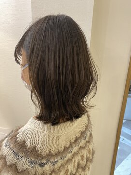 ロンドアベニール 北千住(Lond avenir) 大人可愛い外ハネボブ☆シアーベージュ　西田大樹