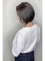 フロート 小阪店(float)&nbsp;アッシュグレー_マロンベージュ Aラインボブ かきあげ